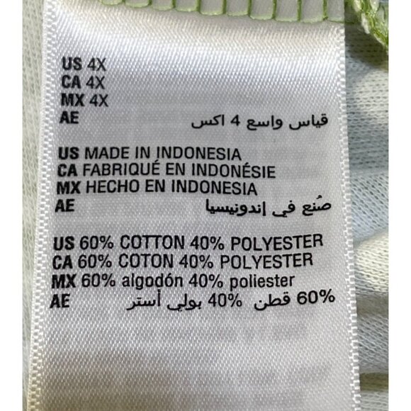 Style & Co. Womens Plus Size 4X Essential Elbow Sleeve Tee Green Floral Cotton - Picture 9 of 9